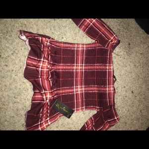Plaid long sleeve never worn